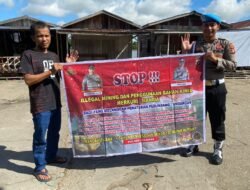 Personel Polsek Jenamas Sosialisasikan Larangan Penambangan Liar Dengan Warga Warga Masyarakat