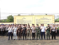 Pasi Ops Kodim 1208/Sambas Ikuti Apel Gelar Pasukan Operasi Keselamatan Kapuas 2026 di Polres Sambas