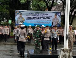 Personel Kodim 1009/Tla Mengikuti Apel Gelar Pasukan Operasi Kepolisian Keselamatan Intan 2026