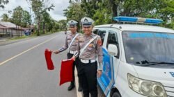 Antisipasi Lakalantas, Satlantas Polres Kapuas Pantau Arus Lalu Lintas Lingkar Luar Kota