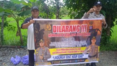 Cegah Karhutla, Polsek Kapuas Timur Rutin Sosialisasi dan Imbau Masyarakat Tidak Membakar Lahan
