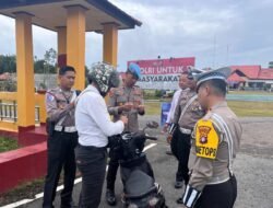 Awali Operasi Keselamatan Telabang 2026, Propam Polres Murung Raya Periksa Surat Kelengkapan Personel