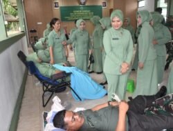 Persit Cabang XXV Kodim 1002 Gelar Donor Darah, Kumpulkan 50 Kantong untuk RSUD Damanhuri