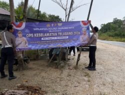 Operasi Keselamatan Telabang 2026, Polres Murung Raya Pasang Spanduk Imbauan Tertib Lalu Lintas