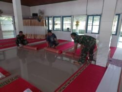 Peduli Lingkungan, Kodim 1002/HST Laksanakan Karya Bakti di Masjid Al Fata