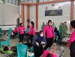 Jelang HUT Persit Ke-80, Kodim 1208/Sambas Gelar Donor Darah