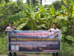 Antisipasi Karhutla, Personel Polsek Karau Kuala Sosialisasikan Larangan Karhutla Kepada Warga Masyarakat