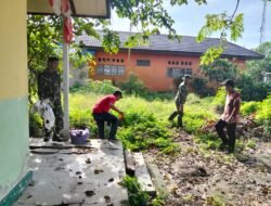 Karya Bakti Koramil Kelua-Muara Harus, Dorong Terwujudnya Kecamatan Kelua yang Bersih dan Nyaman