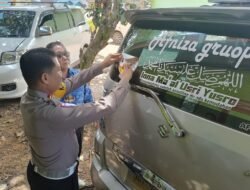 Ops Keselamatan Telabang 2026 Satlantas Polres Murung Raya Pasang Stiker Tertib Lalulintas