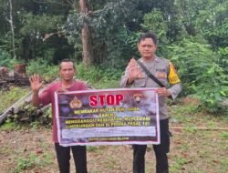 Bhabinkamtibmas Sosialisasi Larangan Aksi Karhutla di Datah Kotou