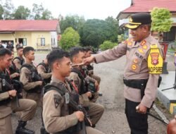 Kapolres Murung Raya Pimpin Upacara Penyambutan dan Penutupan Bintara Brimob Kompi 2 Batalyon Kompi C Pelopor Satbrimob Polda Kalteng Ta. 2026