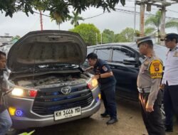 Ramcek Operasi Keselamatan Telabang 2026, Satlantas Polres Murung Raya Cek Kondisi Kendaraan Travel