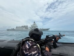 TNI AL GELAR LATIHAN ANTI AKSES DAN ANTI AMFIBI, SEKALIGUS PAMERKAN TANGKAPAN TIMAH DAN LOGAM TANAH JARANG SENILAI RP 173,6 MILYAR
