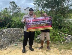 Sosialisasi Larangan Karhutla, Bhainkamtibmas Polsek Murung Sambang Warga Batu Putih