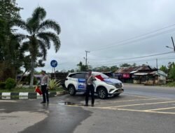Antisipasi Lakalantas, Satlantas Polres Kapuas Pantau Arus Lalu Lintas Lingkar Luar Kota