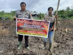 Bhabinkamtibmas Polsek Laung Tuhup Gencarkan Sosialisasi Karhutla ke Lapisan Masyarakat