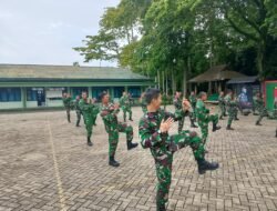 Kodim 1002/HST Tingkatkan Profesionalisme Prajurit Lewat Latihan Bela Diri Militer