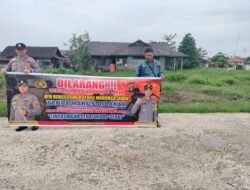 Personil Polsek kapuas tengah giat Rutin lakukan imbauan larangan karhutla kepada masyarakat.