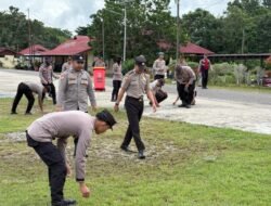 Komitmen Polres Murung Raya Dukung Gerakan Indonesia Asri Dengan Kurve Bersama Dilingkungan Mako