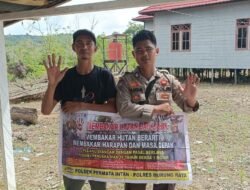 Polsek Permata Intan Imbau Warga Jangan Membuka Lahan Dengan Cara Dibakar