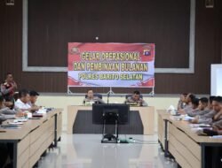 Tingkatkan Optimalisasi Pelaksanaan Tugas Kepolisian, Polres Barsel Laksanakan GO dan Pembinaan Bulanan
