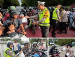 Dirlantas Polda Kalbar Bersama Polwan Berbagi Takjil di Tugu Digulis, Wujudkan Polri Humanis di Bulan Ramadan