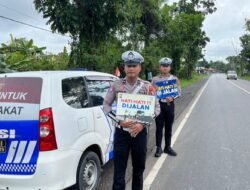Antisipasi Lakalantas, Satlantas Polres Kapuas Pantau Arus Lalu Lintas Lingkar Luar Kota