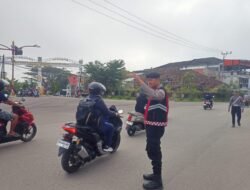 Sat Samapta Polres Murung Raya Jaga Harkamtibmas Di Pusat Kota dan Jalan Raya