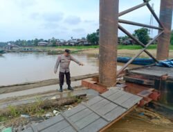 Antisipasi Banjir, Polsek Dusun Selatan, Patroli Dialogis, Pantau Ketinggian Air