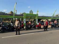 Polres Murung Raya Intensifkan Pam Lalu Lintas Di Pasar Ramadhan Di Puruk Cahu