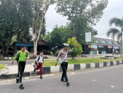 Tingkatkan Kedisiplinan Lalin, Personel Polres Sukamara Hadir di Persimpangan dan Sekolah Guna Gatur Lalin Pag