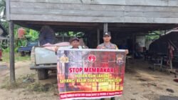 Wujudkan Gumas Bebas Asap, Polsek Manuhing Ingatkan Sanksi Pidana bagi Pembakar Lahan