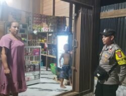 Personil Piket Polsek Permata Kecubung Laksanakan Patroli KRYD Malam Hari