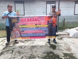 Stop Karhutla, Polsek Kapuas Barat Berikan Sosialisasi dan menyampaikan bahaya kebakaran hutan dan lahan Kepada Warga Masyarakat