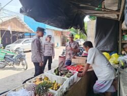 Polsek Hanau Gelar Patroli KRYD di Pasar Saik, Imbau Warga Waspada Pencurian dan Premanisme