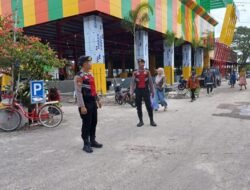 Patroli Harkamtibmas, Polres Sukamara Jaga Keamanan Pasar Saik