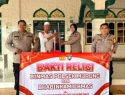 Polsek Murung Laksanakan Bakti Religi Ramadhan di Masjid At-Taqwa Puruk Cahu