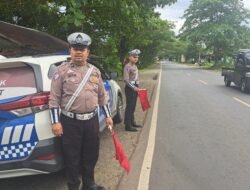 Antisipasi Lakalantas, Satlantas Polres Kapuas Pantau Arus Lalu Lintas Lingkar Luar Kota