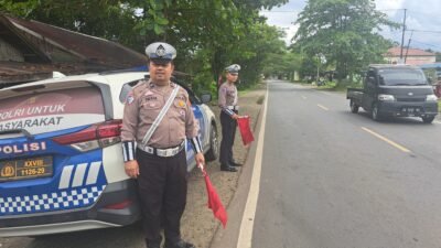 Antisipasi Lakalantas, Satlantas Polres Kapuas Pantau Arus Lalu Lintas Lingkar Luar Kota