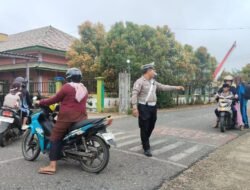 Satlantas Polres Murung Raya Strong Point Pagi Di Area Sekolah