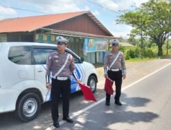 Antisipasi Lakalantas, Satlantas Polres Kapuas Pantau Arus Lalu Lintas Lingkar Luar Kota