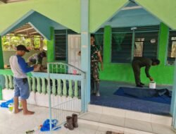 Sinergi TNI dan Masyarakat, Langgar Nurul Iman Desa Barimbun Rampung Direhab