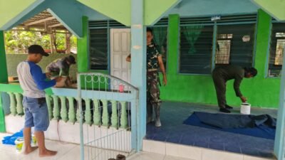 Sinergi TNI dan Masyarakat, Langgar Nurul Iman Desa Barimbun Rampung Direhab