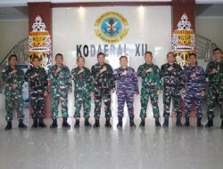 Perkuat Sinergi Pengamanan Laut, Dankodaeral XII Terima Courtesy Call Danguskamla Koarmada I