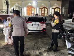 Polsek Murung Amankan Pelaksanaan Sholat Tarawih Di Masjid Al-Istiqlal Puruk Cahu