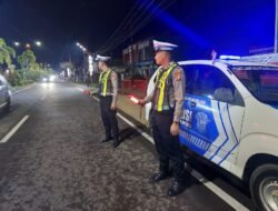 Antisipasi Balapan Liar, Satlantas Polres Kapuas Patroli malam