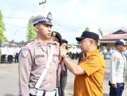 Polres Barsel Laksanakan Apel Gelar Pasukan Ops Ketupat Telabang 2026, Pastikan Mudik Aman, Keluarga Bahagia