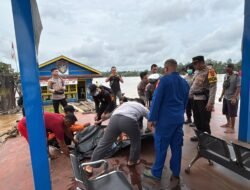 Penemuan Jenazah Anak di Sungai Barito, Satpolair Polres Barsel langsung Bantu Evakuasi Korban