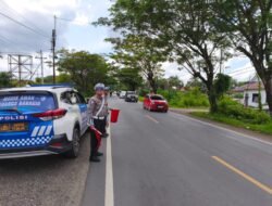 Antisipasi Lakalantas, Satlantas Polres Kapuas Pantau Arus Lalu Lintas Lingkar Luar Kota