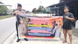 Piket Polsek kapuas tengah giat Rutin lakukan imbauan larangan  karhutla kepada masyarakat.